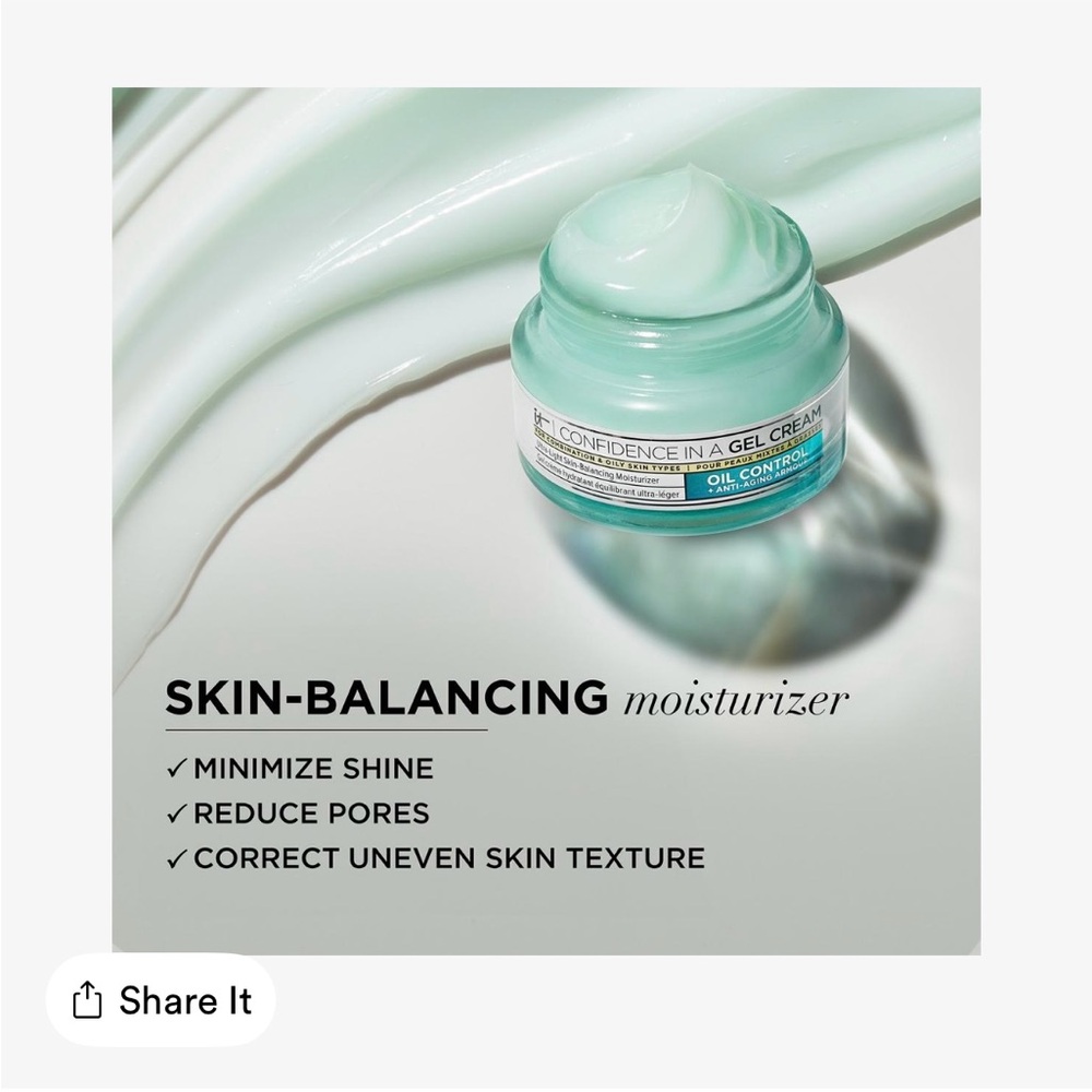 IT Cosmetics Confidence in a Gel
Cream Oil-Free Moisturizer - Picture 2 of 3